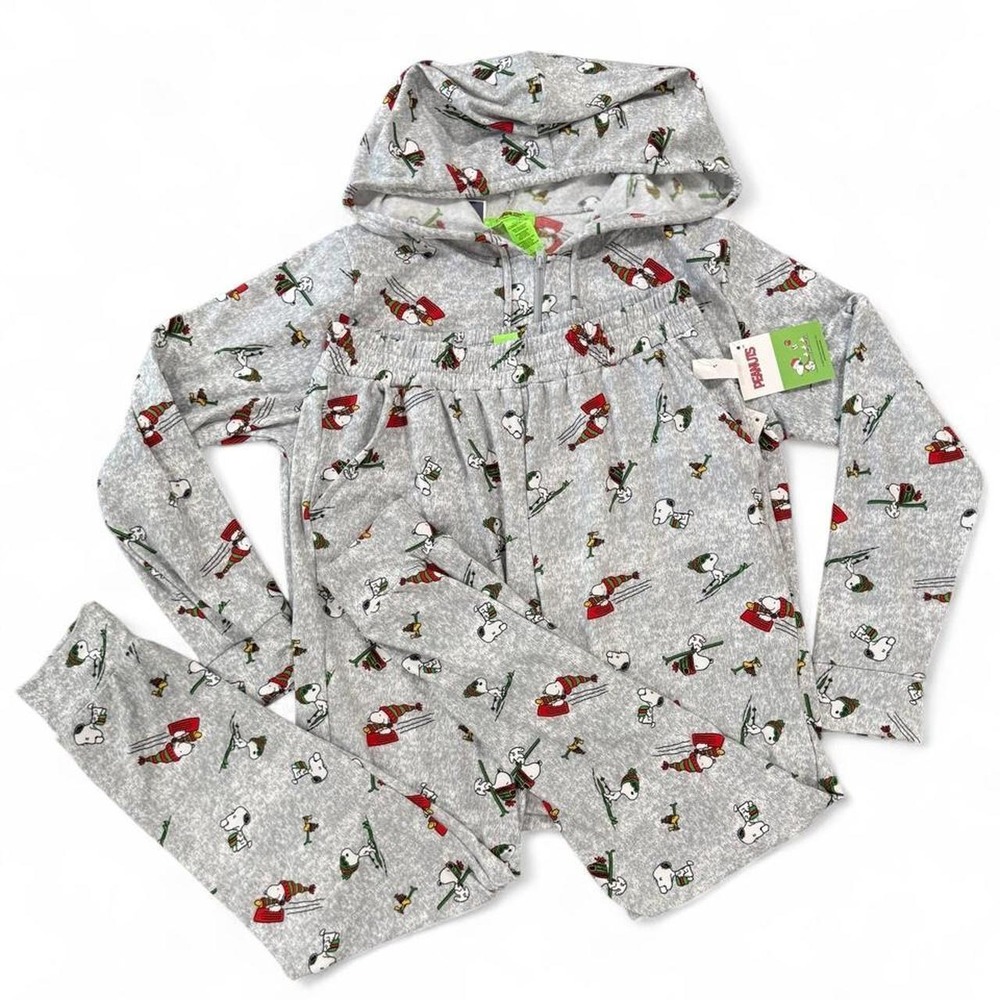 Peanuts Snoopy Christmas Pajama Set Women's Large